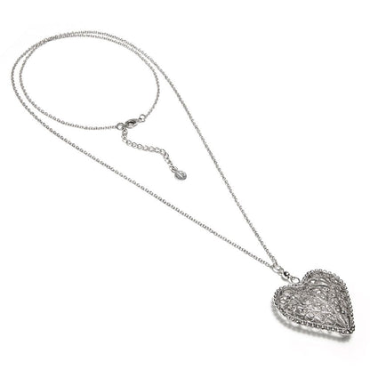 Pendente cuore ricamo