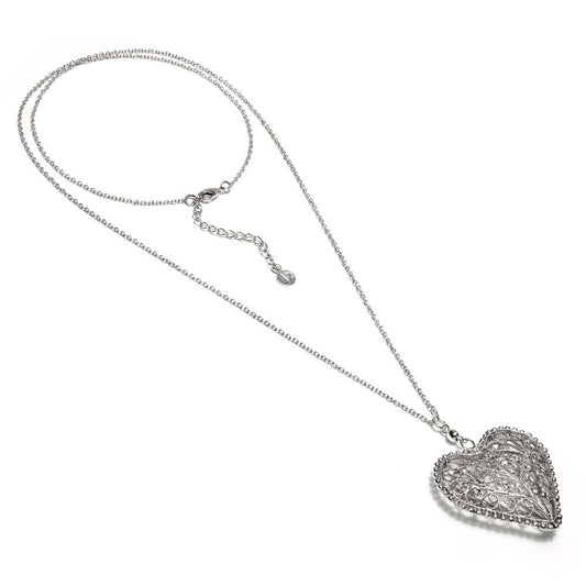 Pendente cuore ricamo