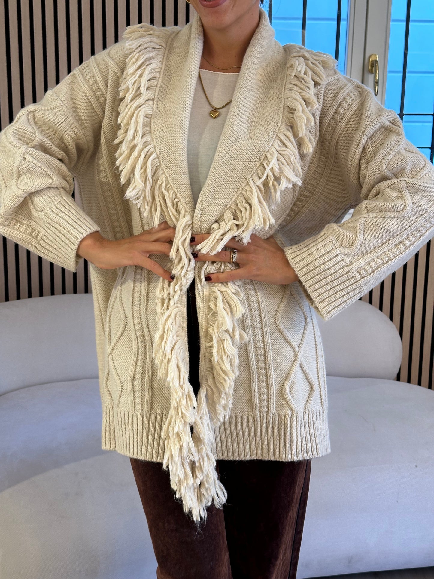 Cardigan frange