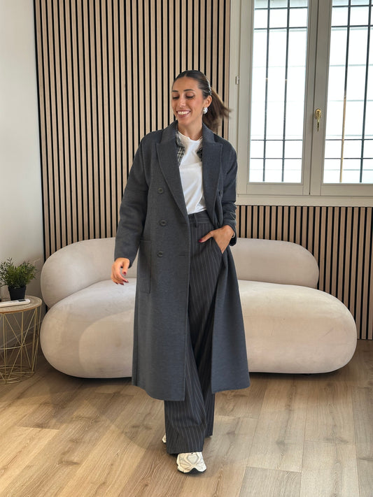 Cappotto doppiopetto handmade grigio