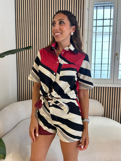 Twinset rigato rosso