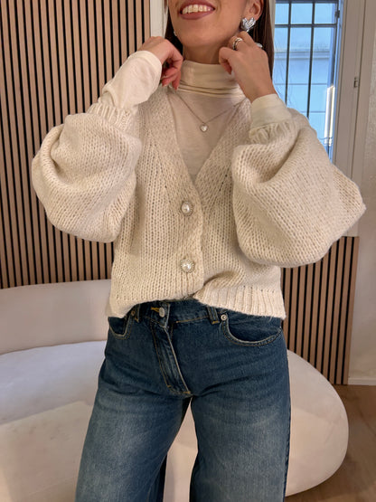 Dolcevita manica lunga avorio