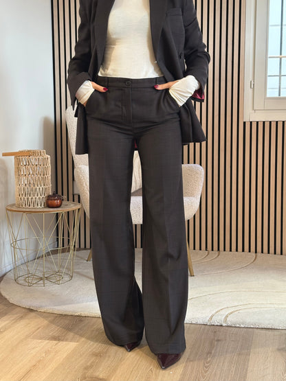 Pantalone flare pied de poule