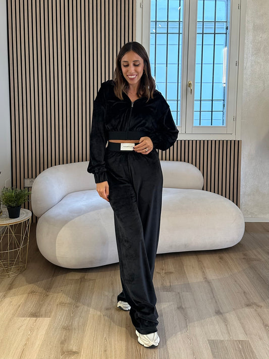 Pantalone ciniglia nero