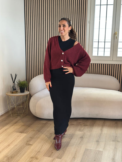 Abito lungo a costine