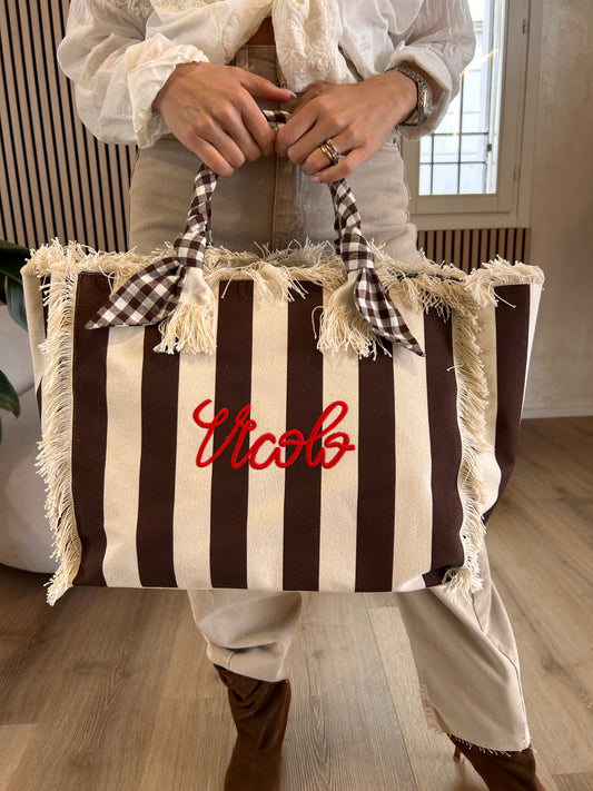 Borsa Ibiza maxi bag - stripes