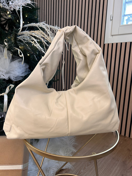 Borsa media ecopelle burro