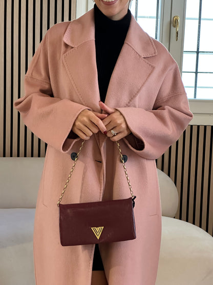 Cappotto doppiopetto handmade cipria