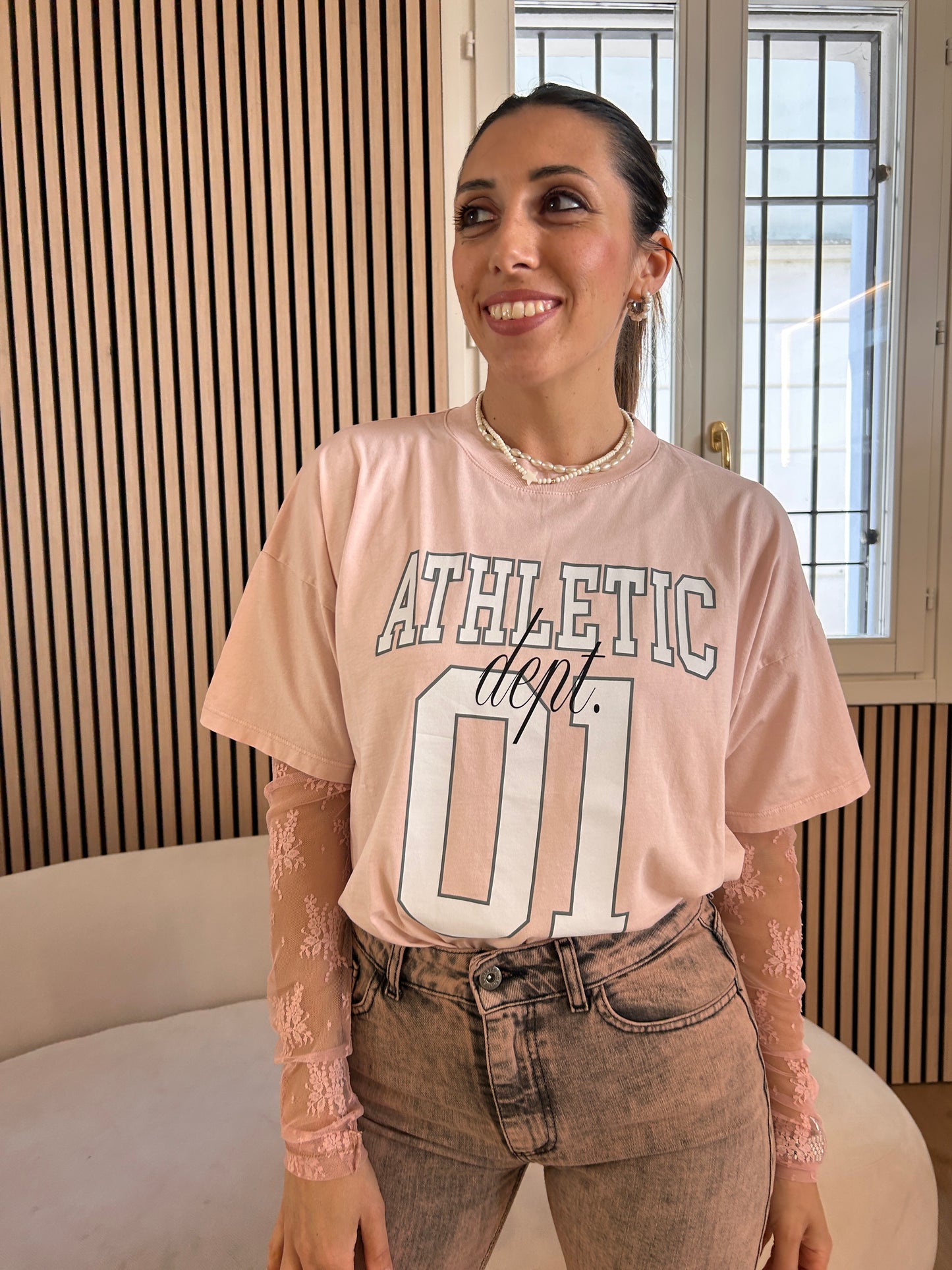 T-shirt Athletic rosa