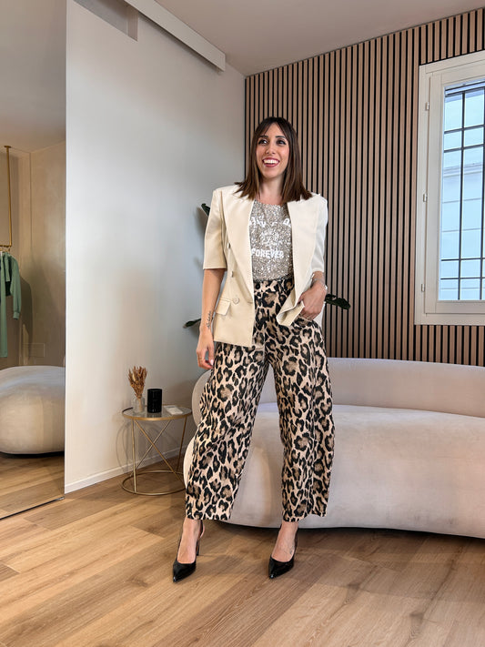 Pantalone balloon animalier