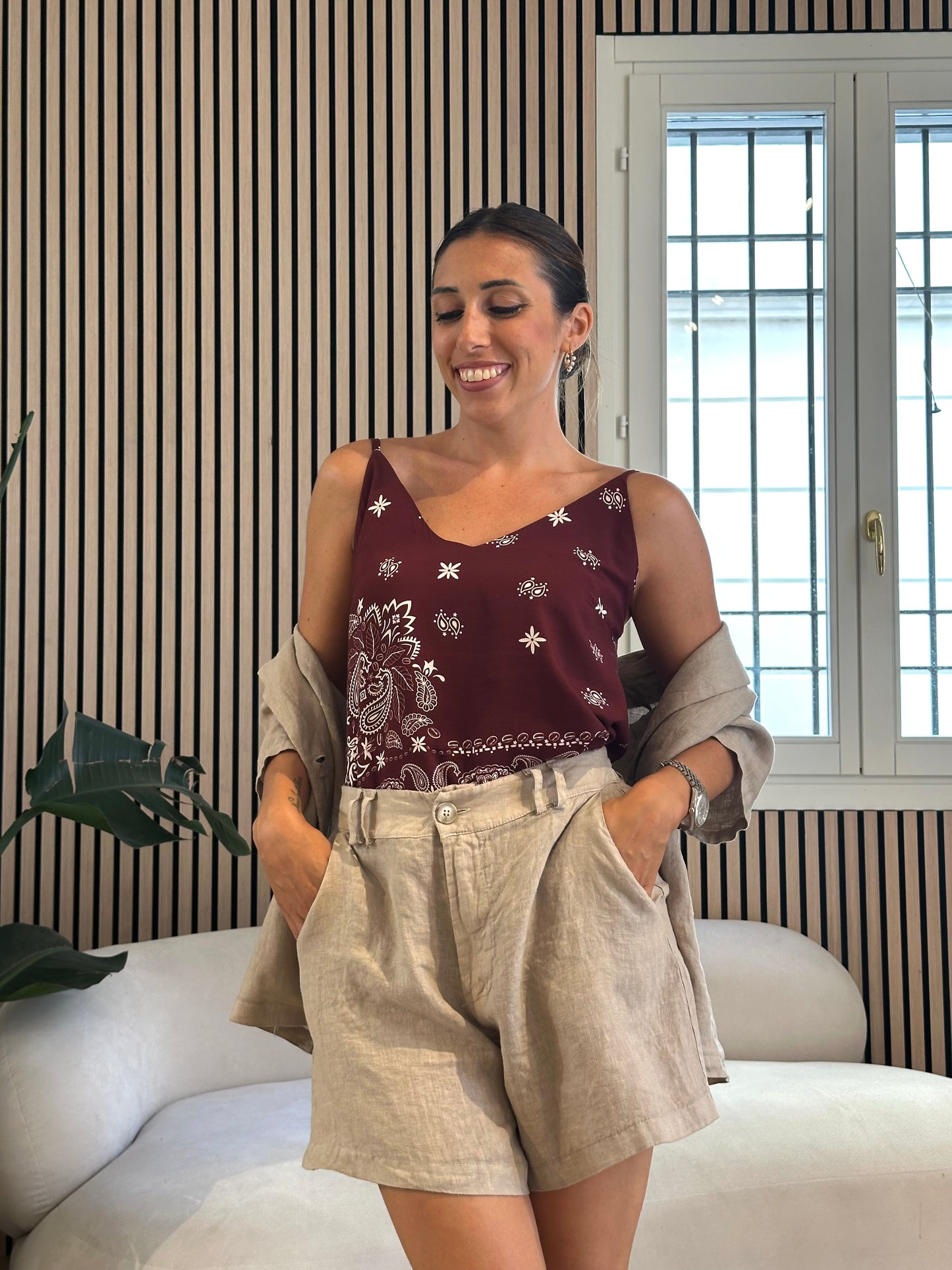 Top stampa bandana