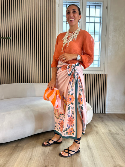 Camicia coreana papaya