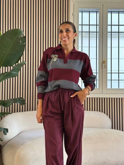 Polo righe spilla