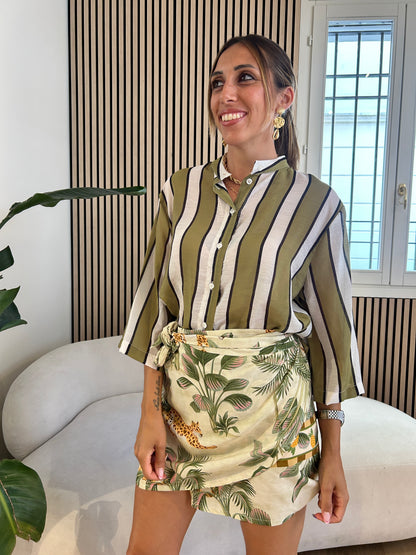 Camicia rigata olio