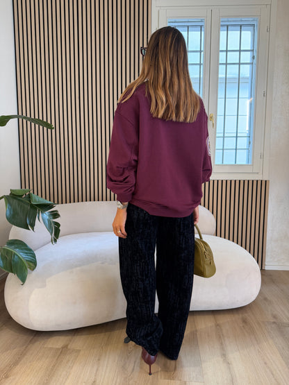 Felpa patch bordeaux