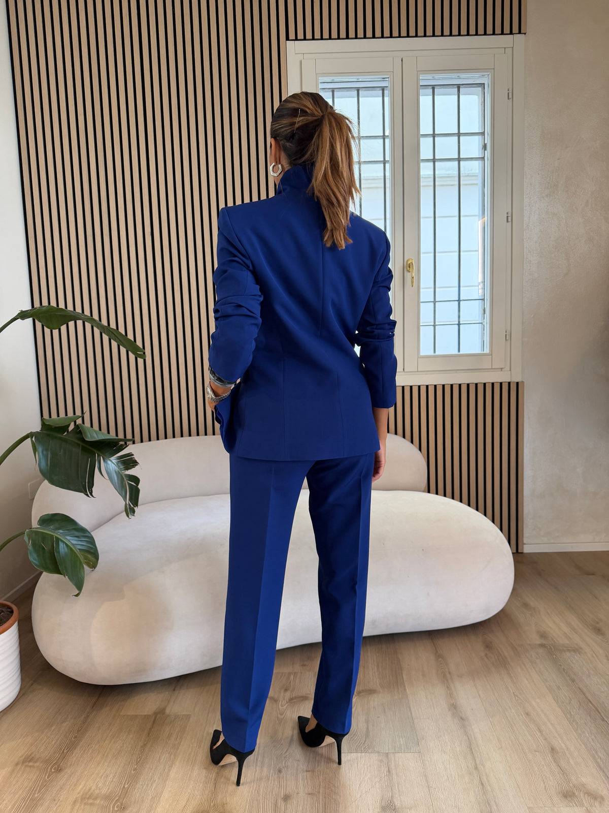Pantalone sigaretta bluette