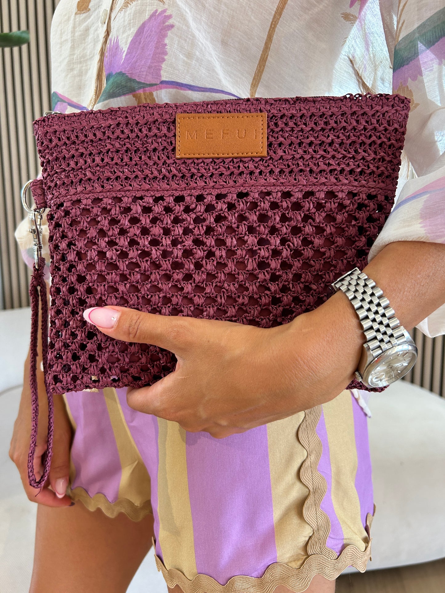 Mini pochette plum