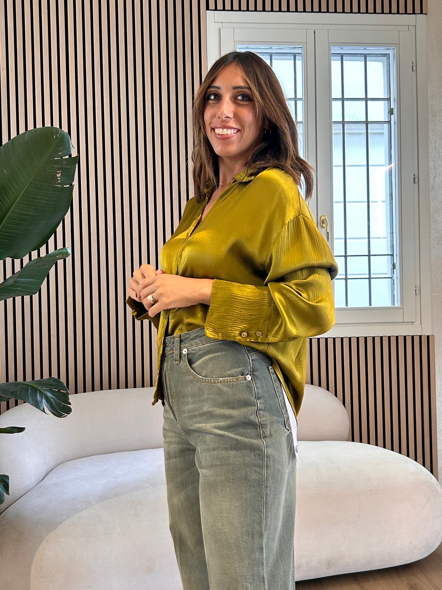 Camicia 100% viscosa olio