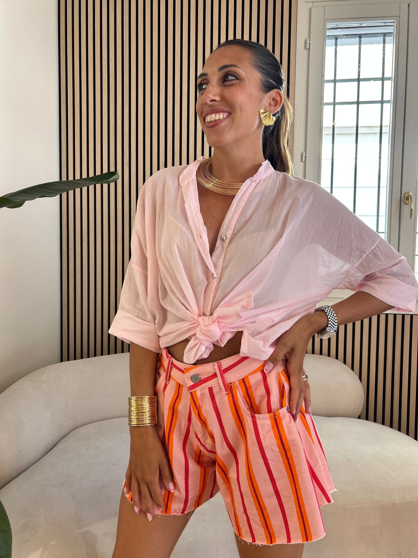 Camicia voile Rose