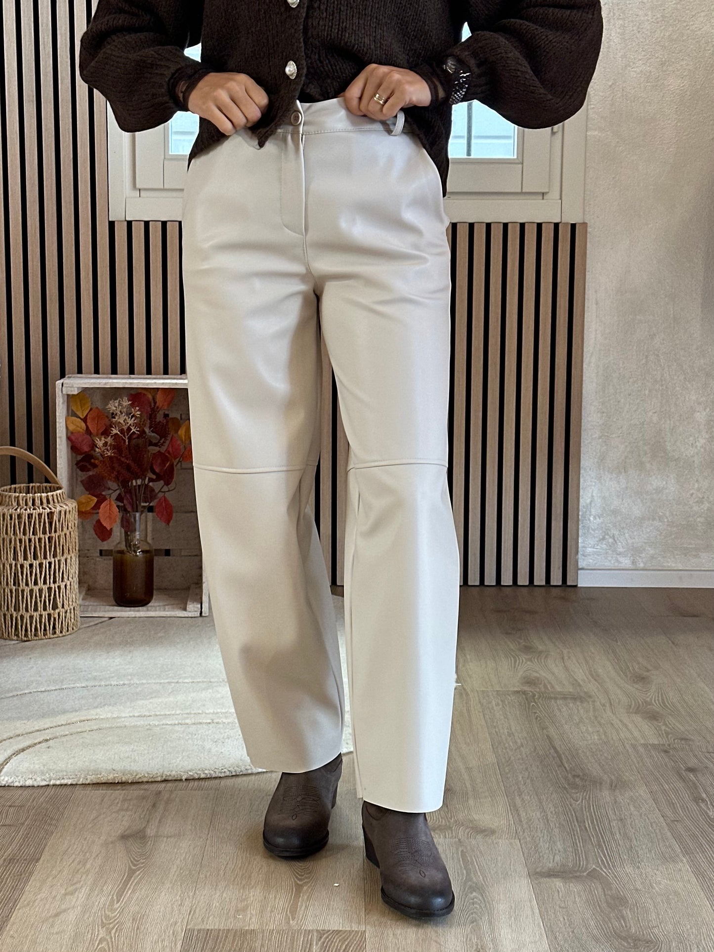 Panta ecopelle burro