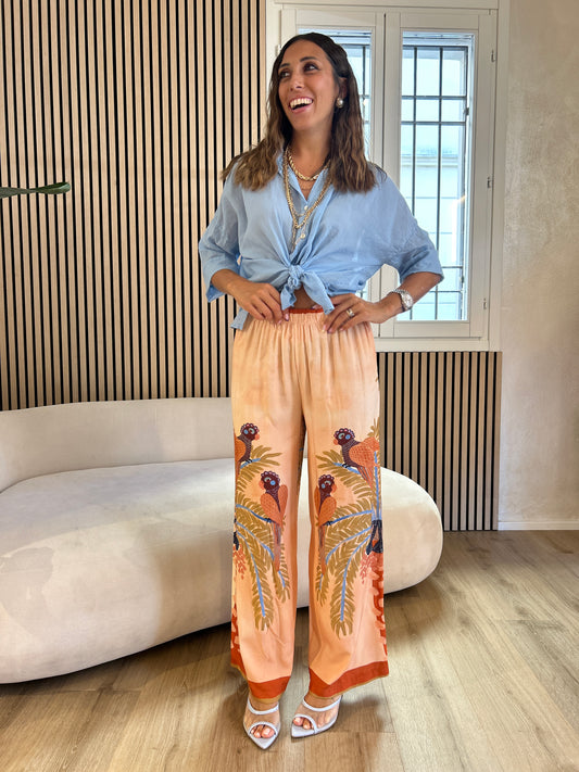 Pantalone pavoni e tabacco