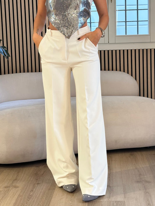 Pantalone palazzo burro