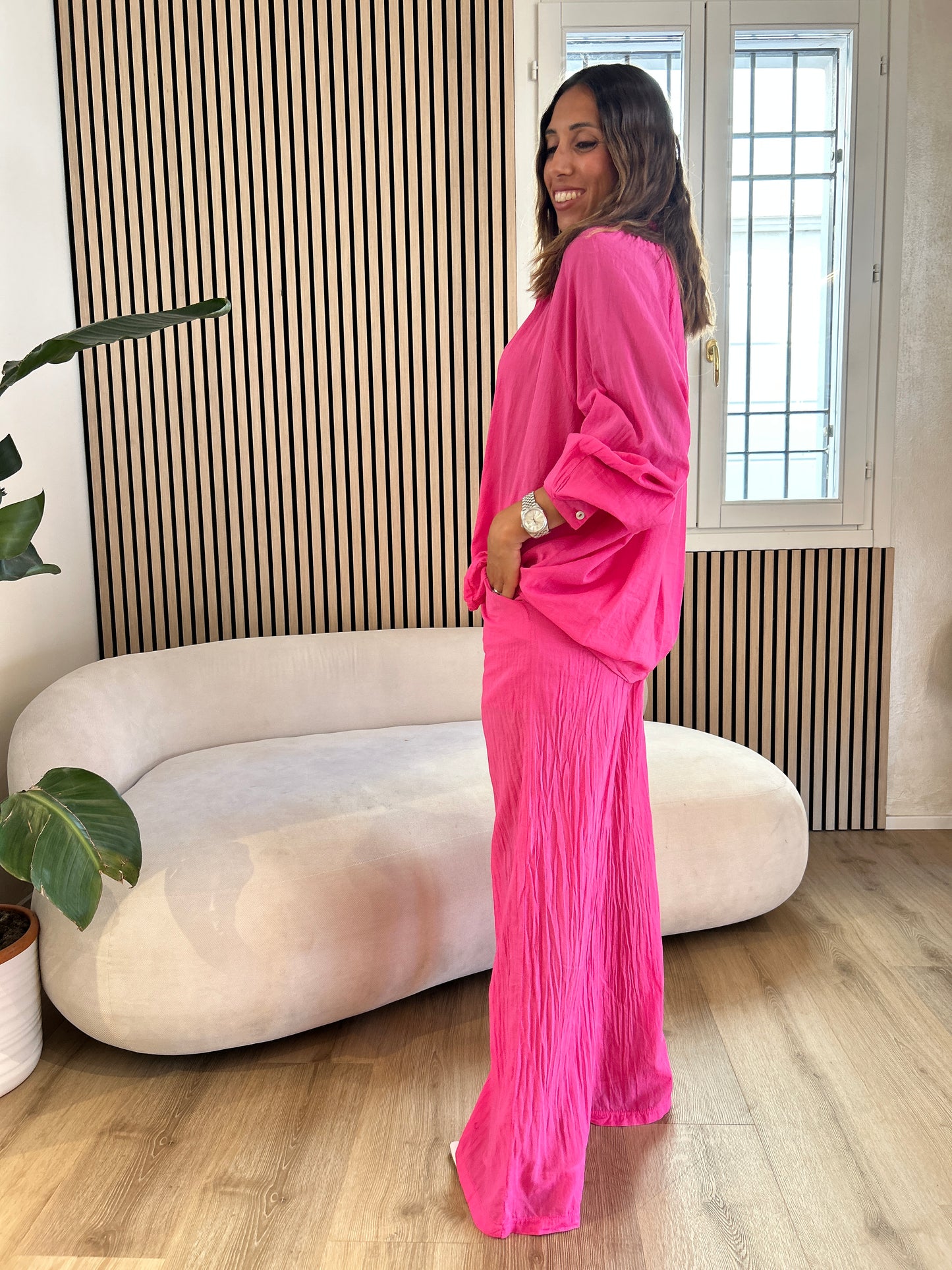 Coordinato lungo fucsia