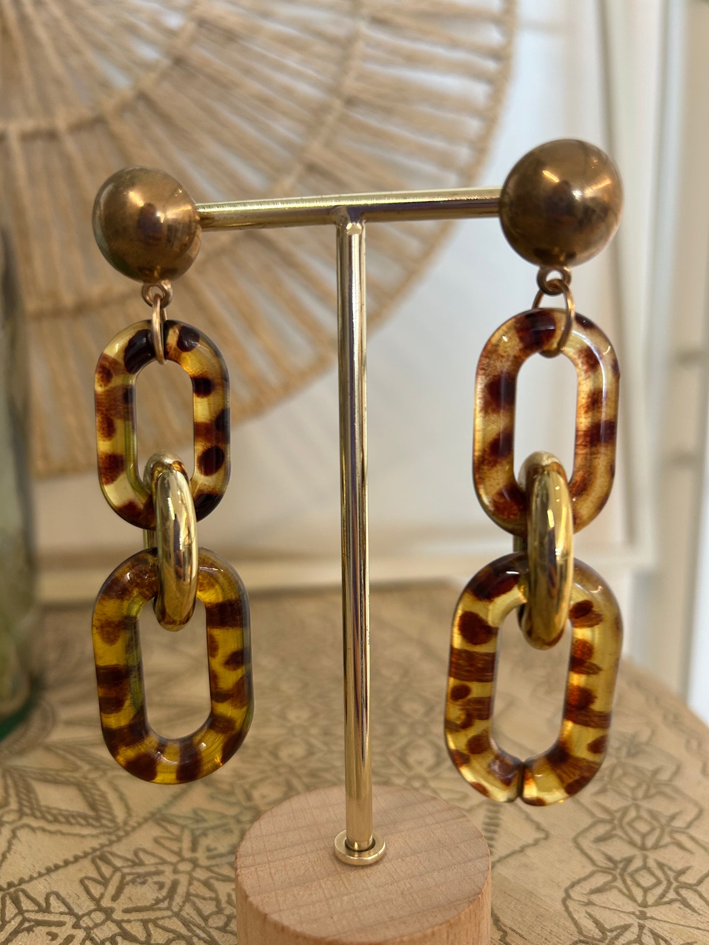 Orecchini animalier leopardato