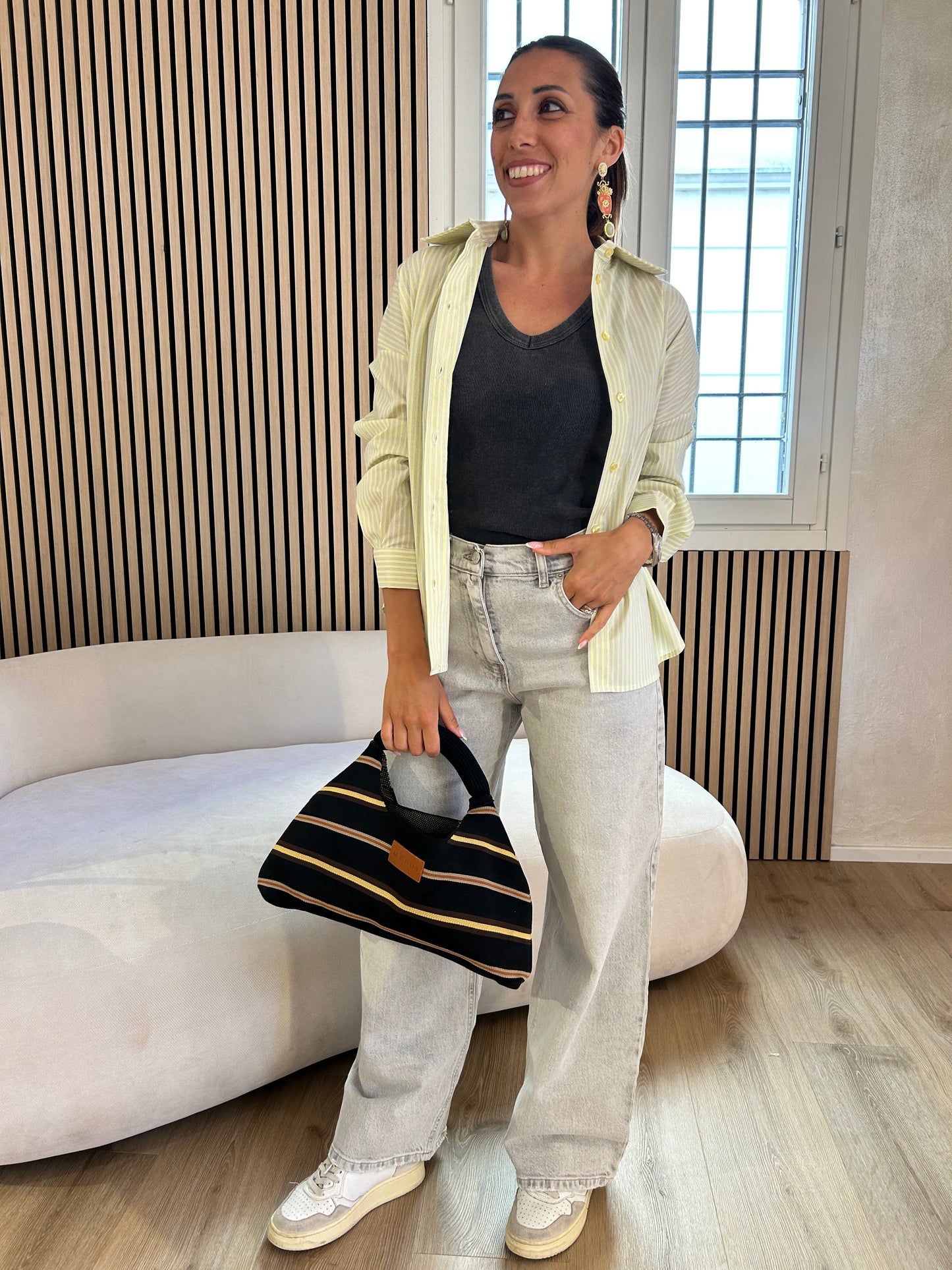 Camicia righe giallo