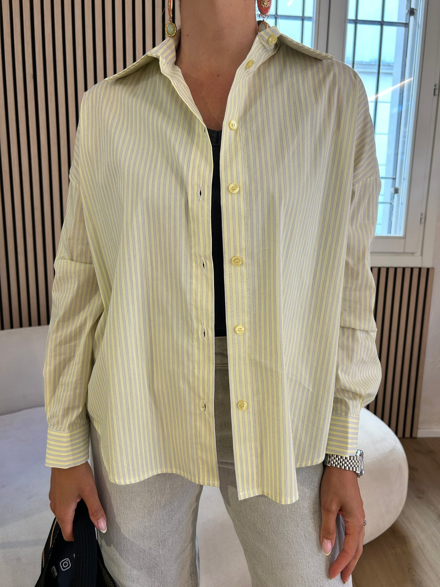 Camicia righe giallo