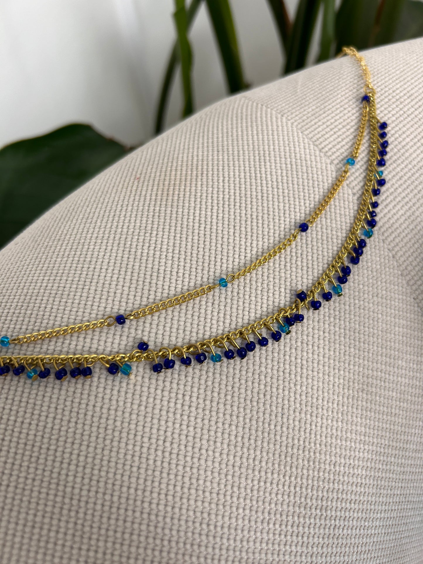 Cavigliera perline pendenti