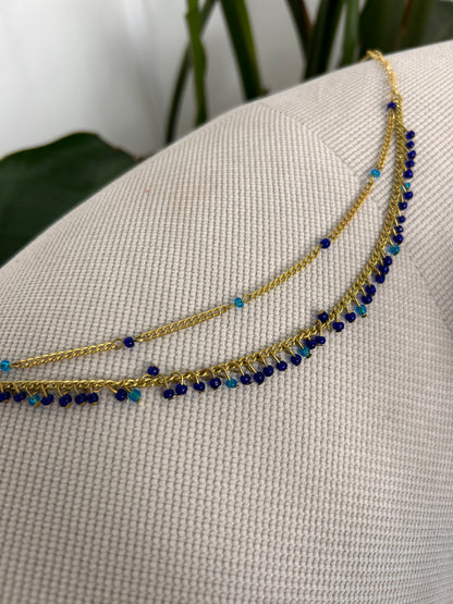 Cavigliera perline pendenti