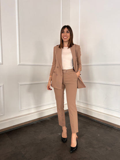 Pantalone a sigaretta moka mousse