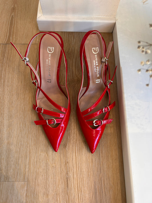 Décolleté slingback rosse
