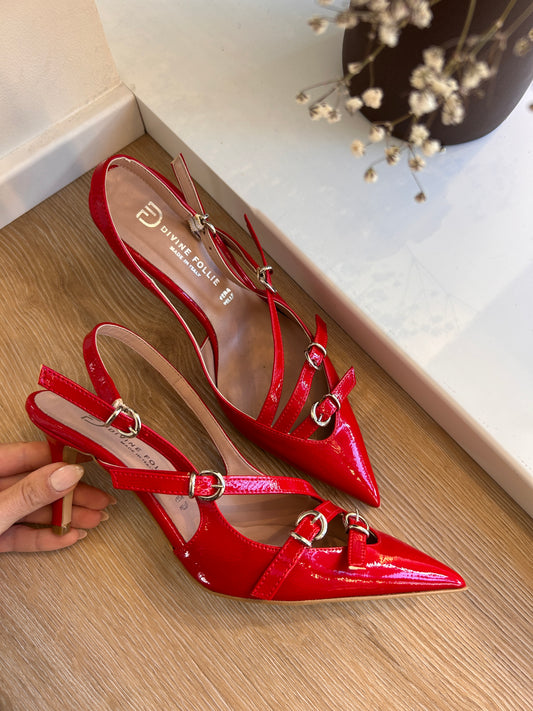 Décolleté slingback rosse