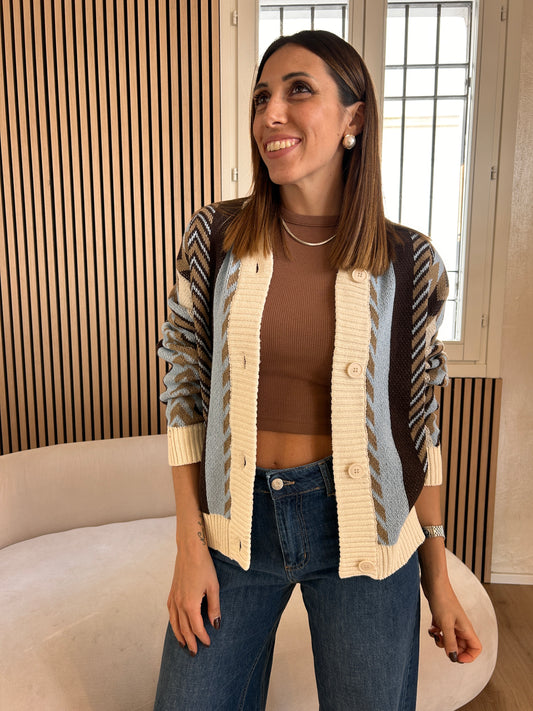 Cardigan Jacquards spalline imbottite