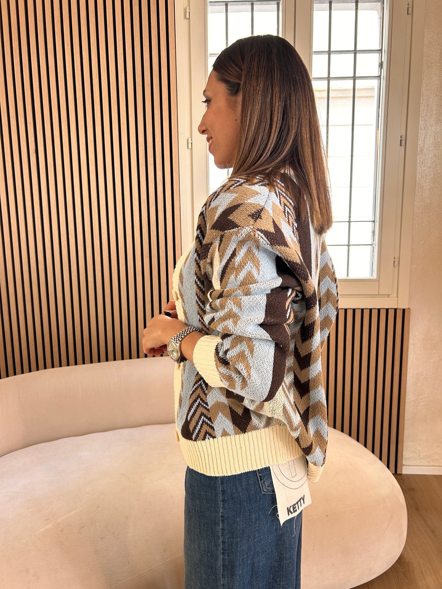 Cardigan Jacquards spalline imbottite