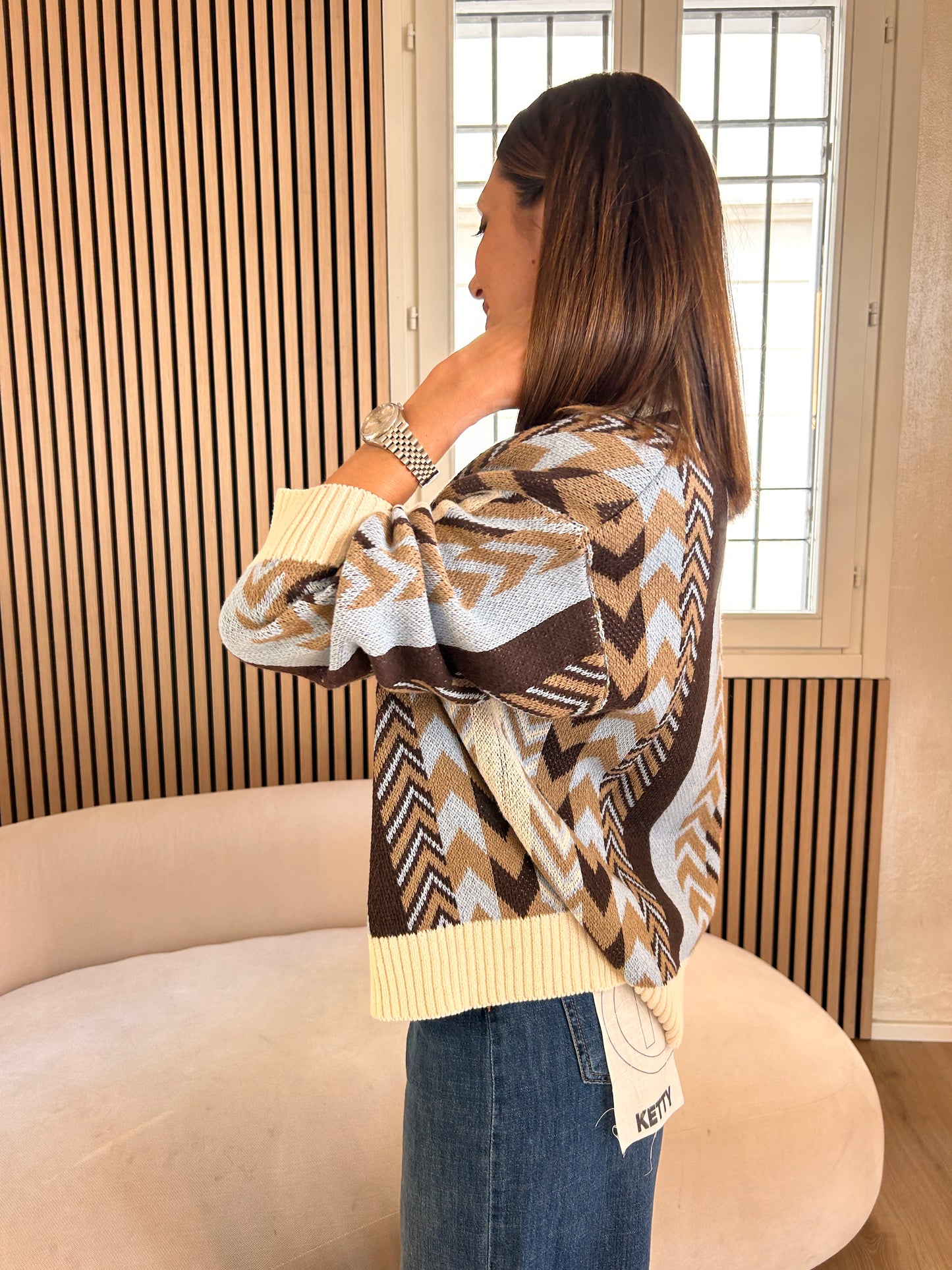 Cardigan Jacquards spalline imbottite