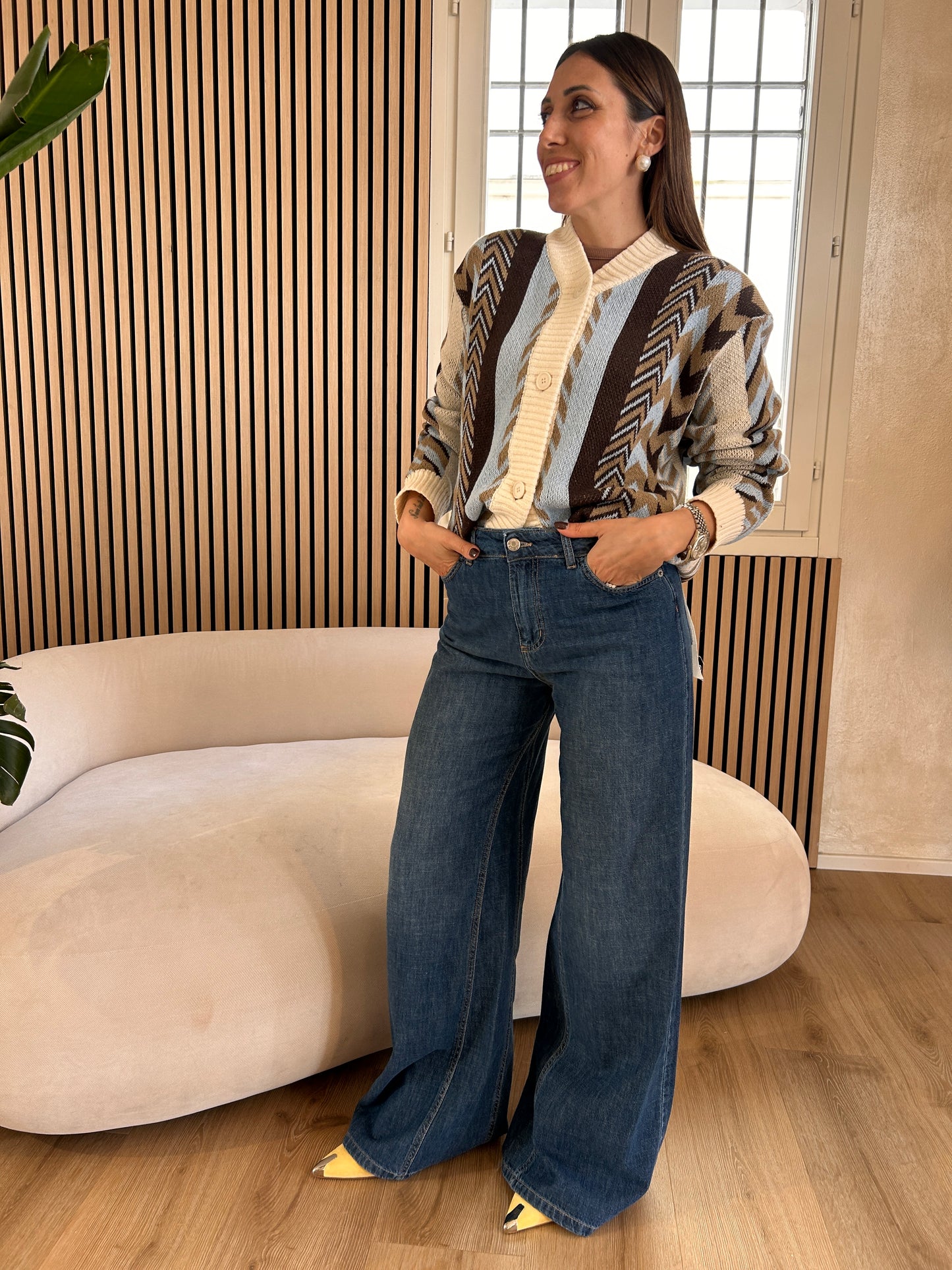 Cardigan Jacquards spalline imbottite