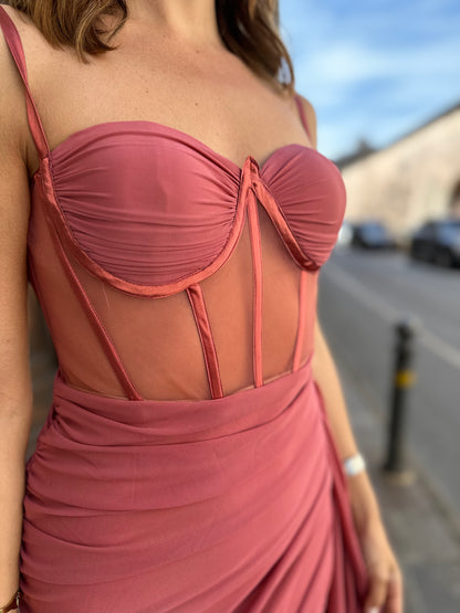 Abito bandage rosa