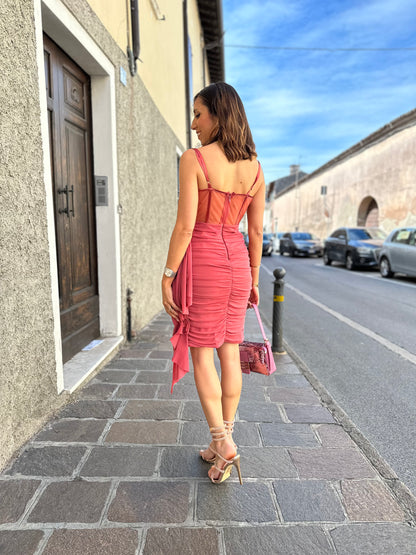 Abito bandage rosa
