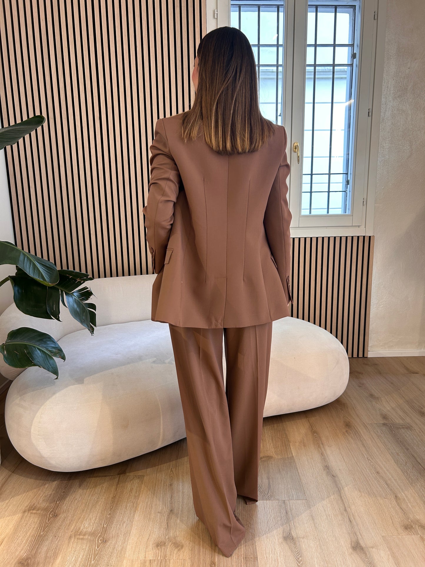 Pantalone over con pences moka