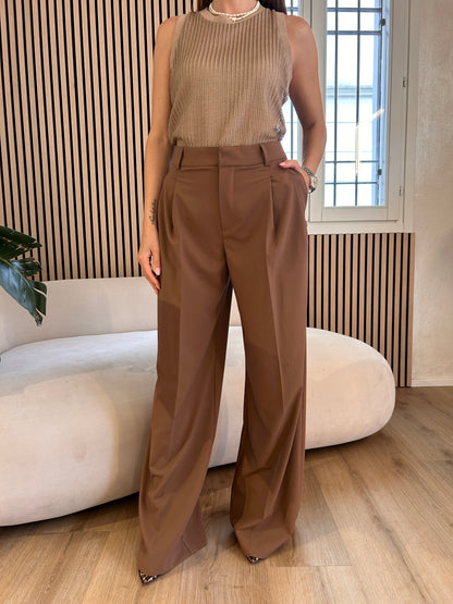 Pantalone over con pences moka