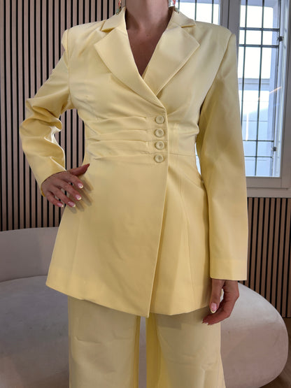 Giacca bottoni laterali gialla