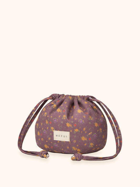 Sack bag fantasia fiorata viola