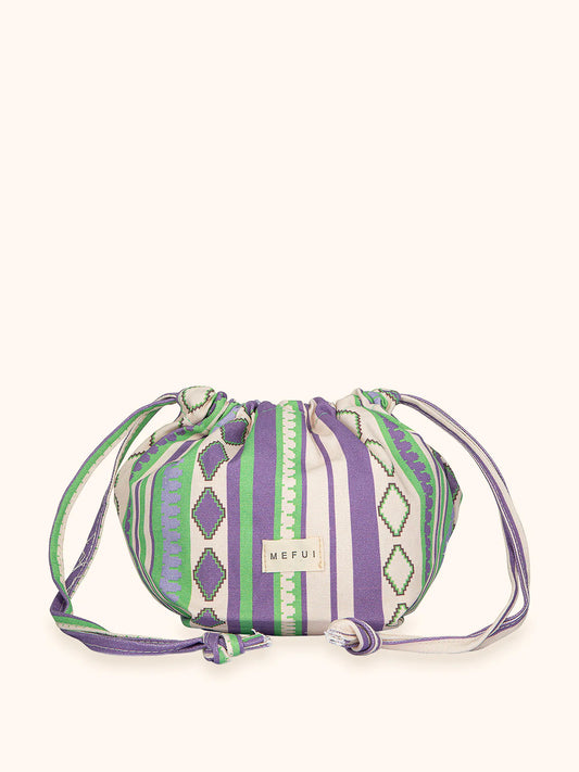 Sack bag fantasia Viola e Verde