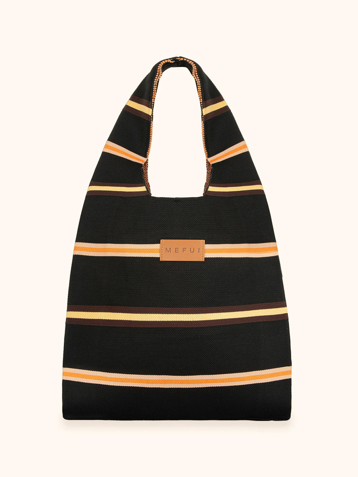 Maxi bag black rigata