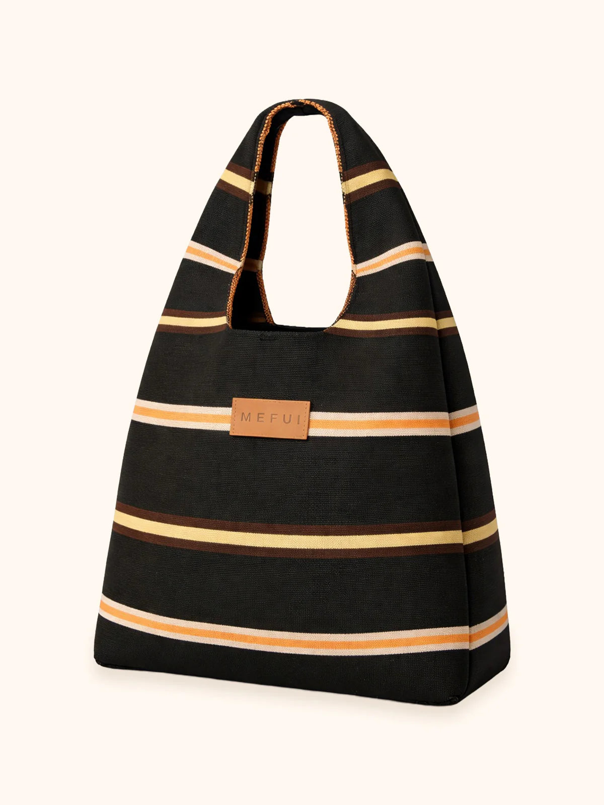 Maxi bag black rigata