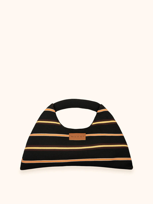 Mini bag black rigata