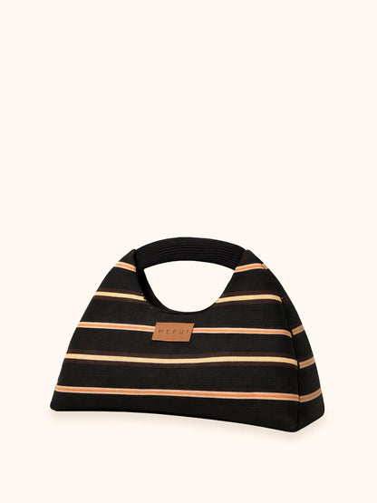 Mini bag black rigata